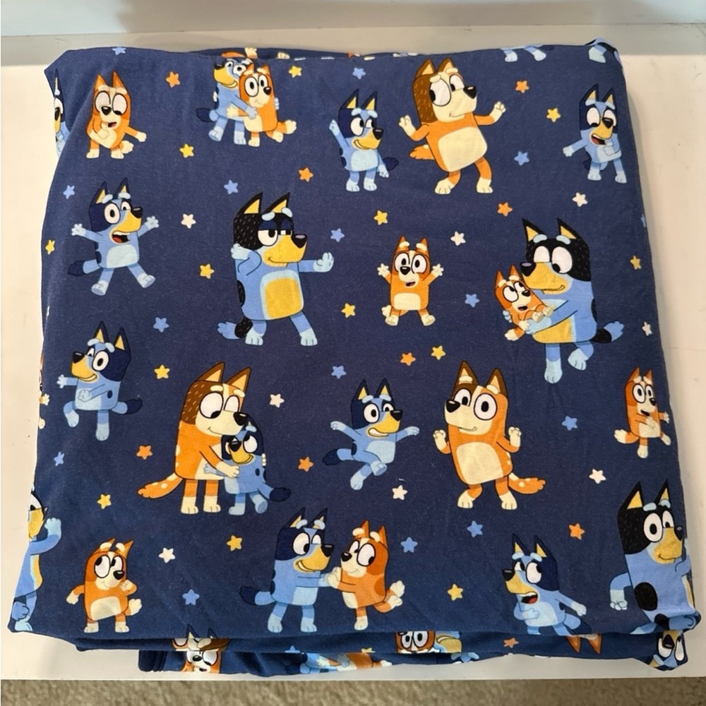 Little Sleepies Blue Cartoon Character Blanket